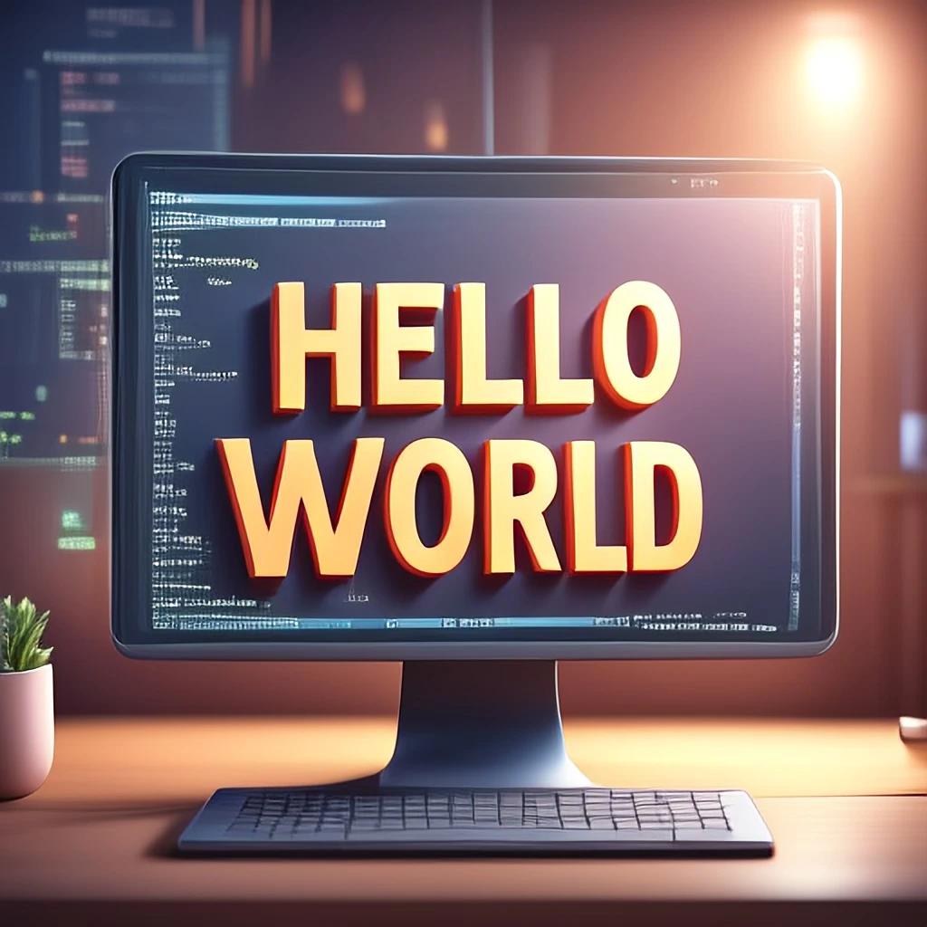 Image with Hello World text