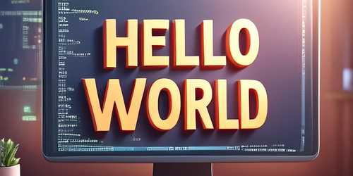 Hello, World Image with Hello World text