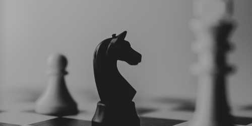 So, I Watched The Queen's Gambit ♛ Chess board with white pawn, queen and black knight