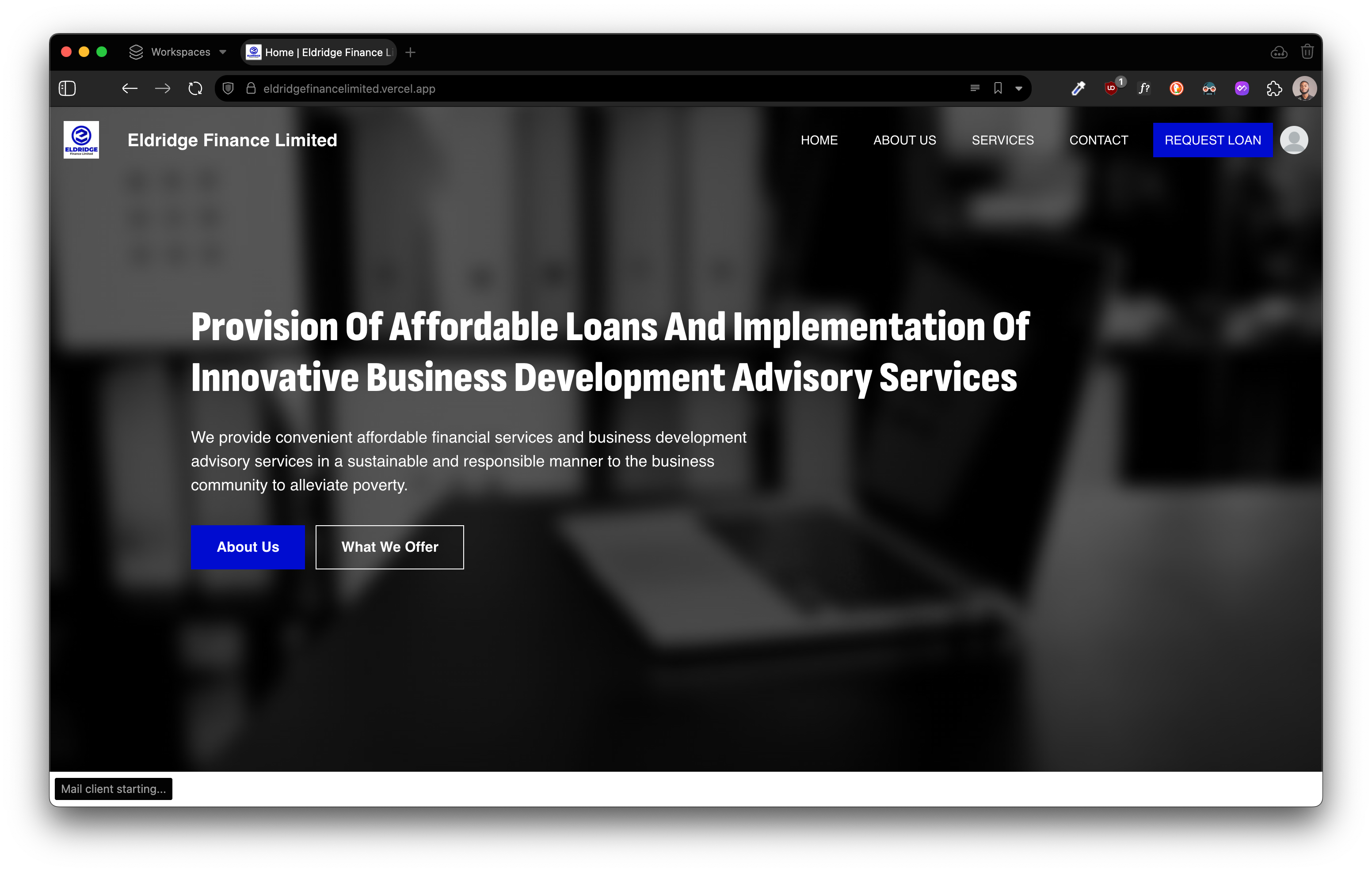Eldridge Finance Limited website