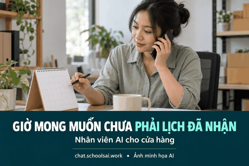 Tiếp nhận khung giờ khách thuận tiện – ảnh minh họa AI