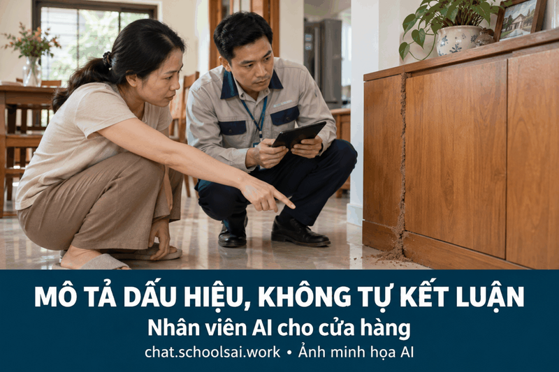 Mô tả dấu hiệu, không tự kết luận – ảnh minh họa AI
