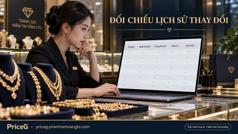 Minh họa đối chiếu lịch sử; cấu trúc bảng không phải giao diện đã xác nhận của sản phẩm — ảnh minh họa AI, màn hình mô phỏng.