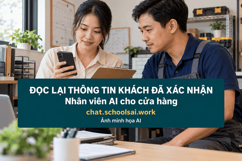 Đọc lại thông tin khách xác nhận – ảnh minh họa AI