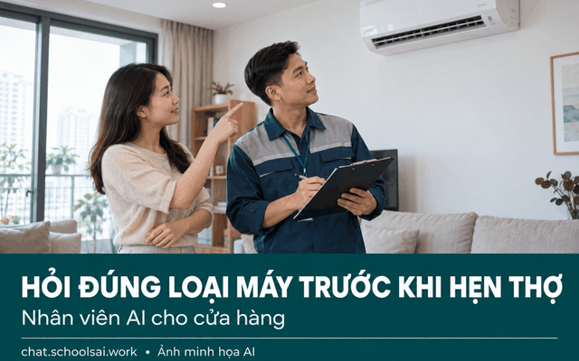 Hỏi đúng loại máy trước khi hẹn thợ – ảnh minh họa AI