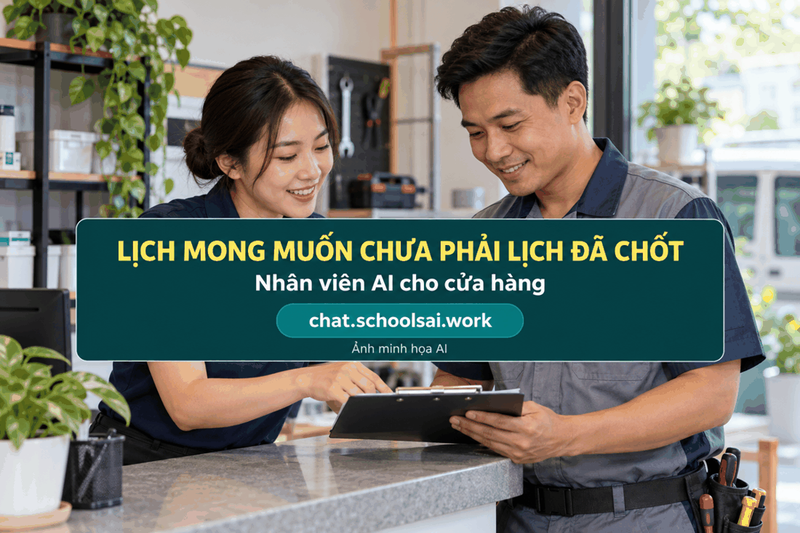 Nhân viên xác nhận lịch và phạm vi – ảnh minh họa AI