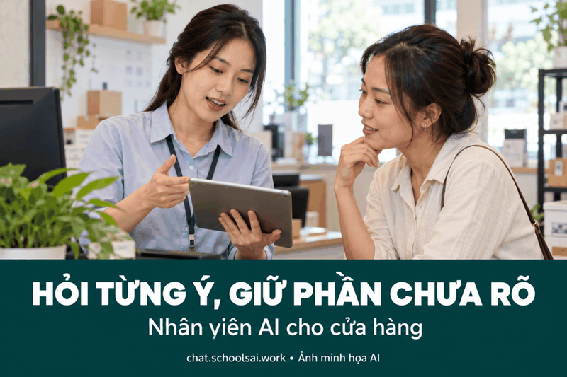 Hỏi từng ý và giữ phần chưa rõ – ảnh minh họa AI
