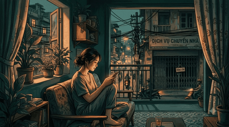 Khách gửi yêu cầu ngoài giờ – minh họa AI