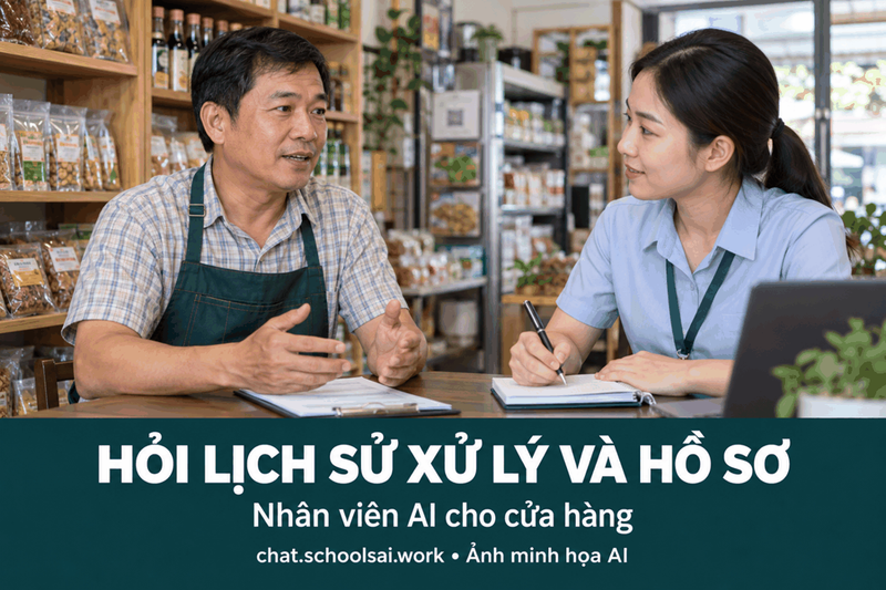 Hỏi lịch sử xử lý và hồ sơ – ảnh minh họa AI