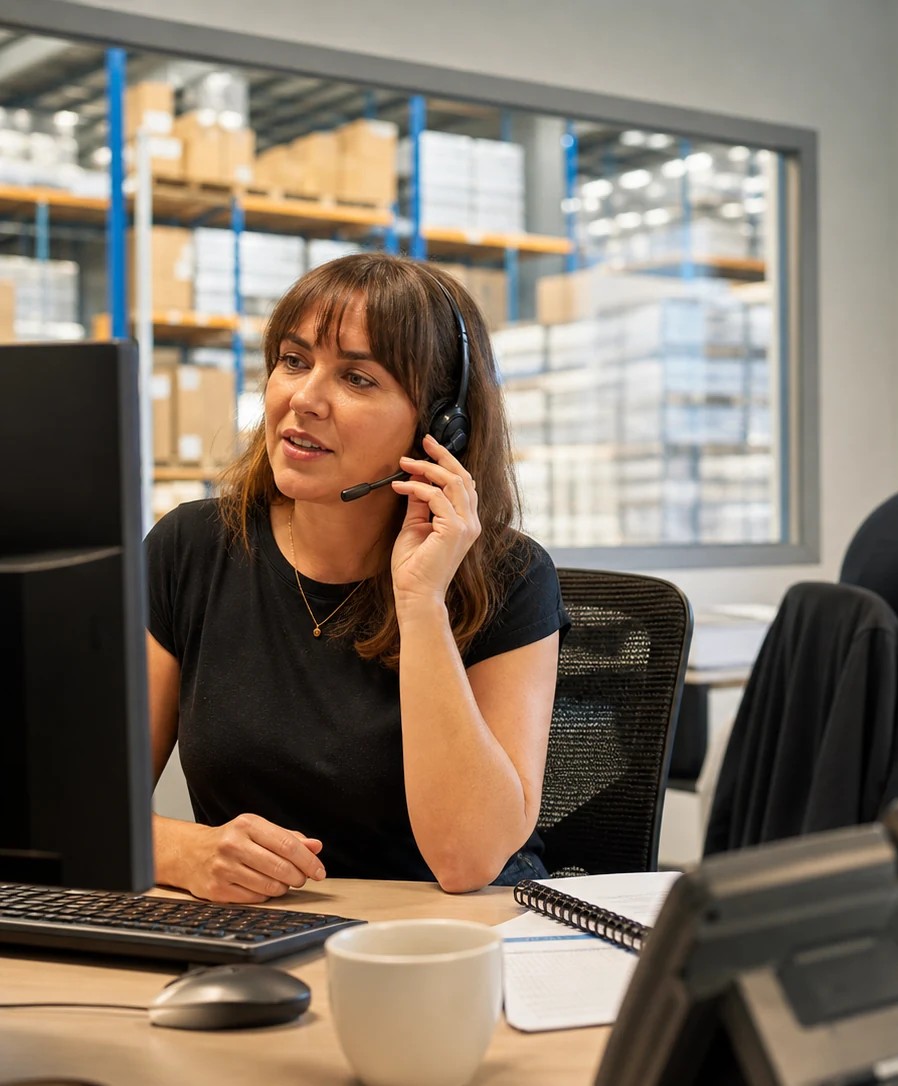 A commercial enquiry being discussed by telephone