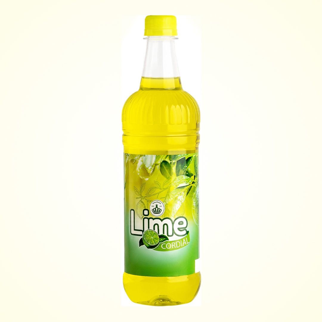 Lime Cordial bottle