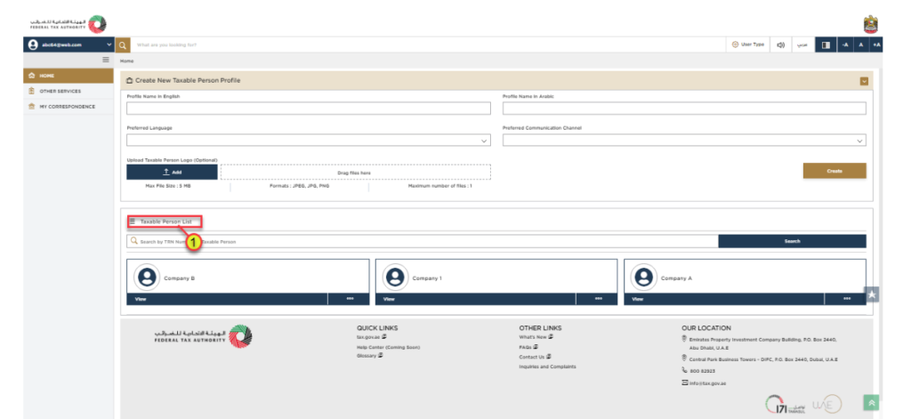 UAE CT Registration