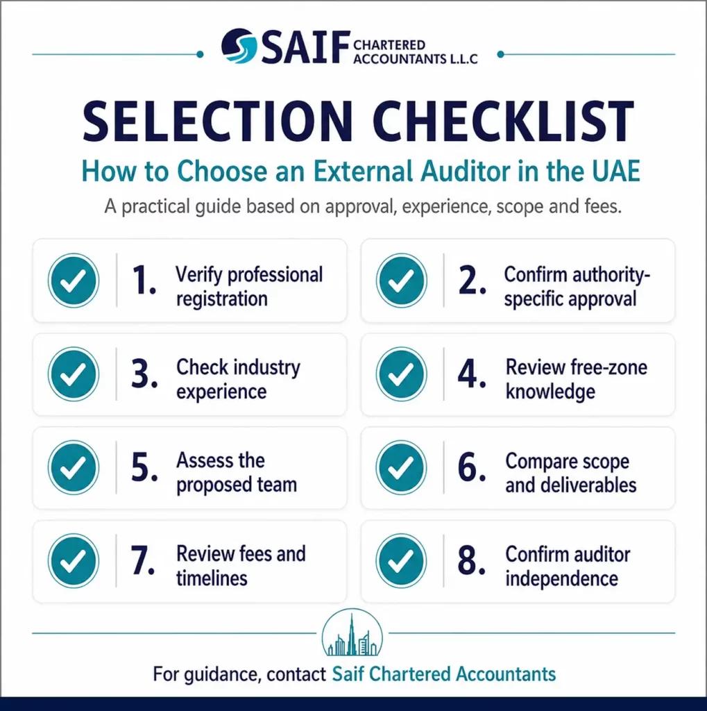 Audit firms selection check list