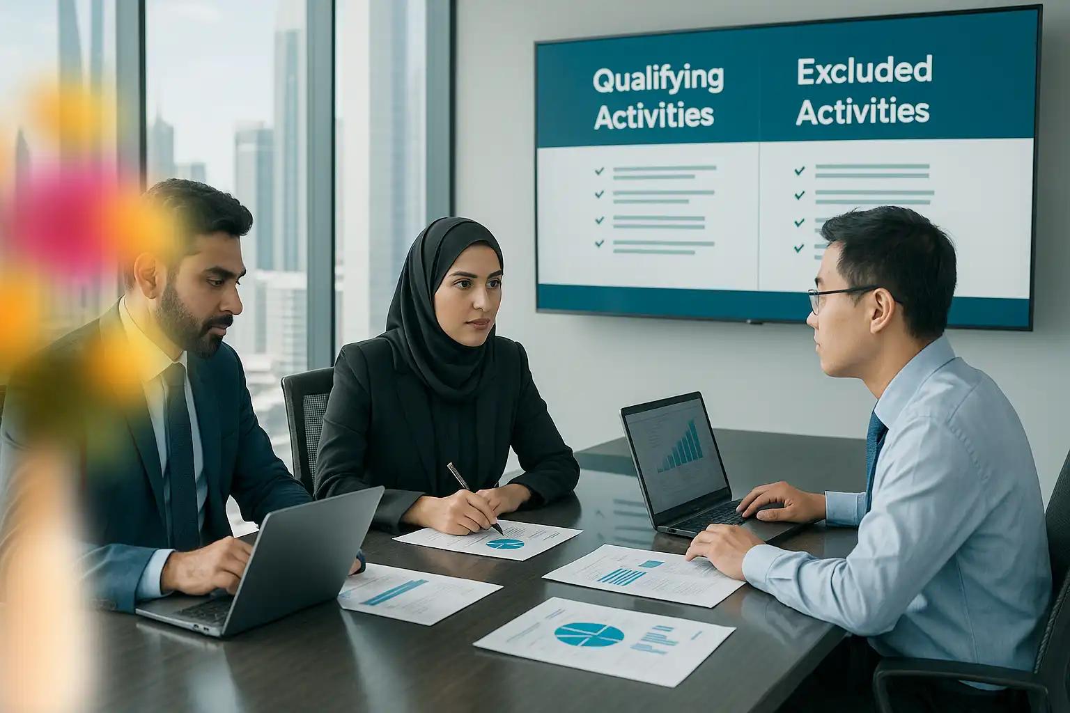 Qualifying and Excluded Activities UAE Corporate tax