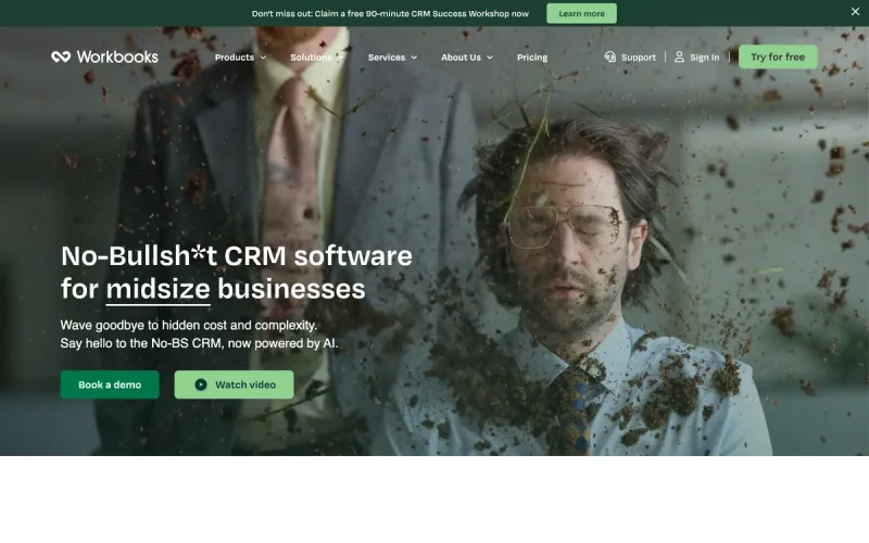 Workbooks homepage screenshot
