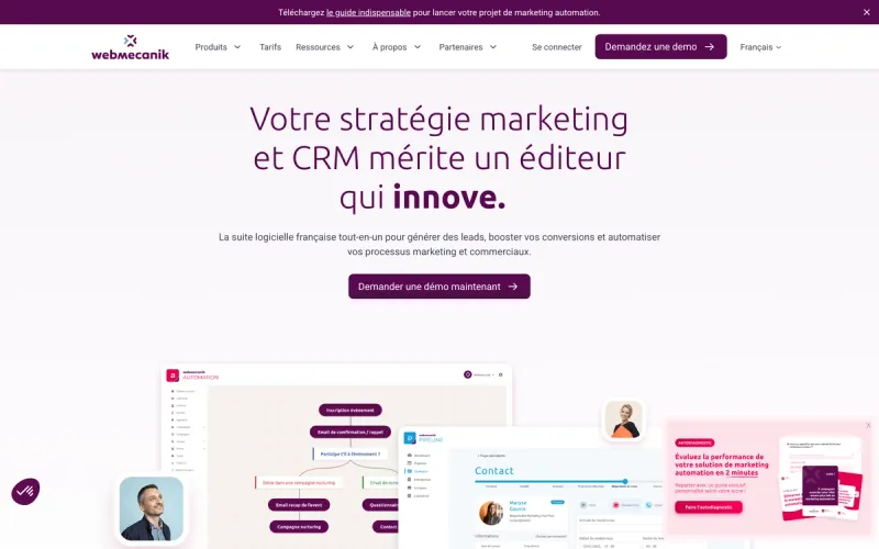 Webmecanik homepage screenshot