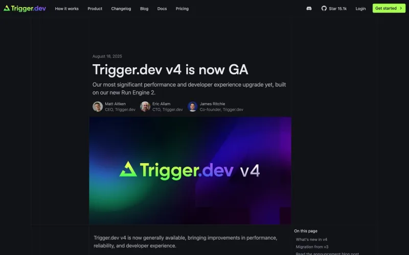 Trigger.dev v4 release announcement