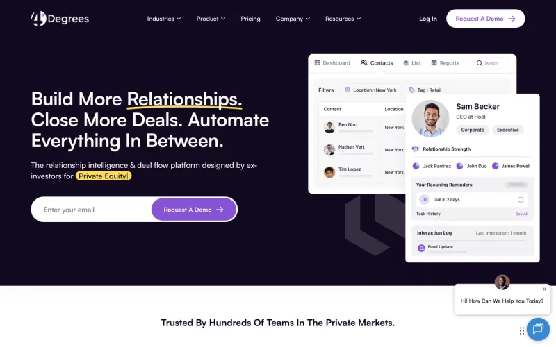4Degrees homepage screenshot