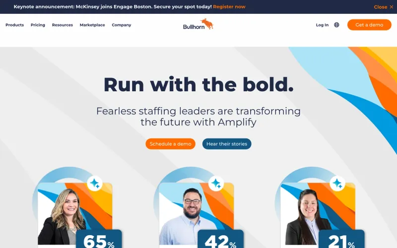 Bullhorn homepage screenshot