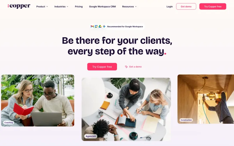 Copper homepage screenshot