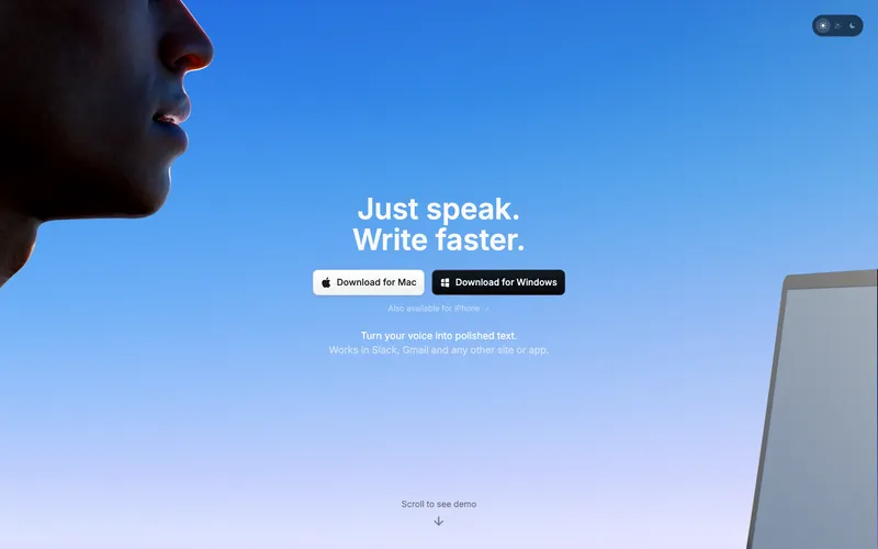 SuperWhisper homepage