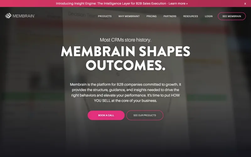 Membrain homepage screenshot