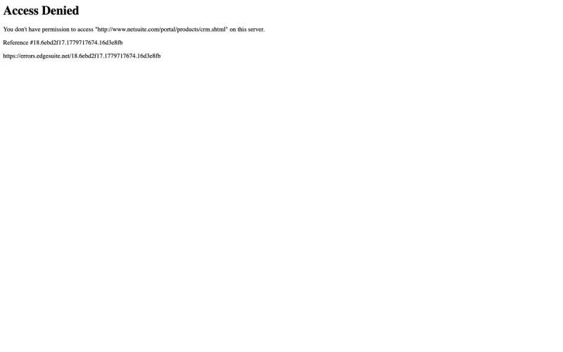 NetSuite CRM homepage screenshot