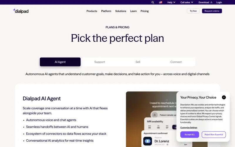 Dialpad Sell pricing: Essentials $39/user/mo, Advanced $95, Premium $150 (verified May 2026).