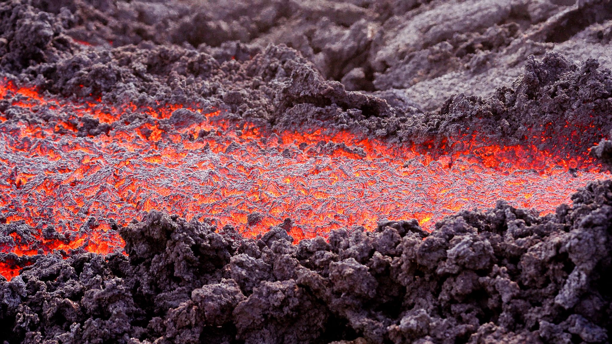 an active lava flow