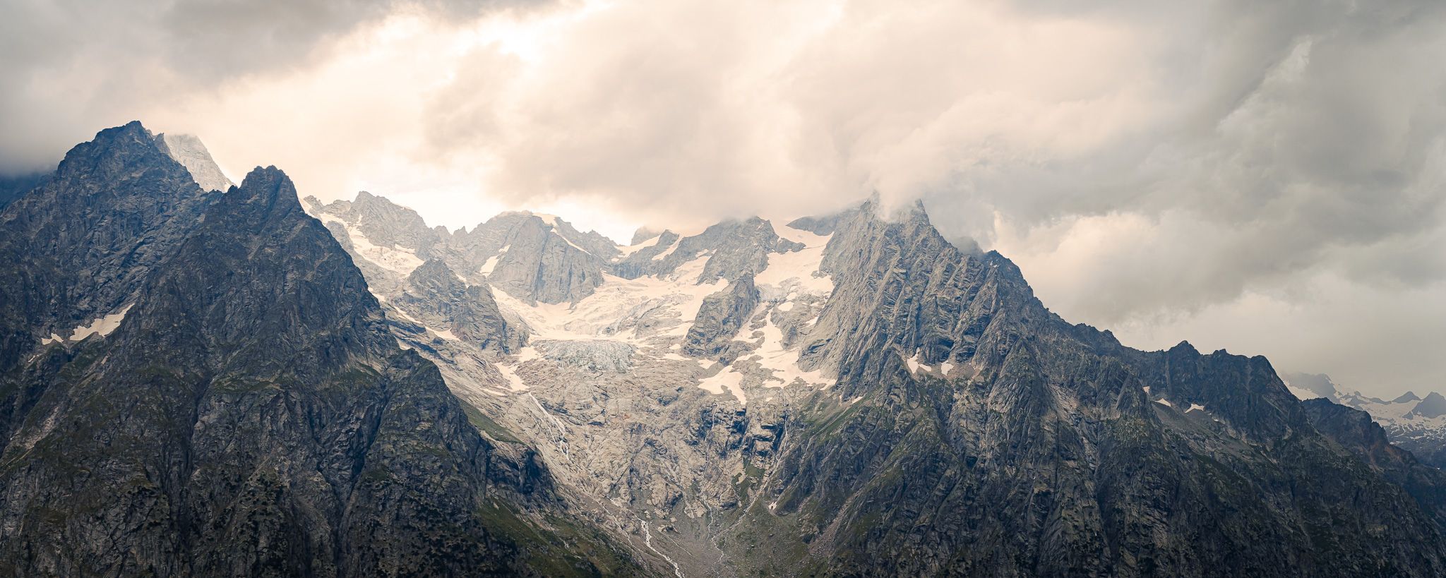 view of a thunderous Mont Blanc