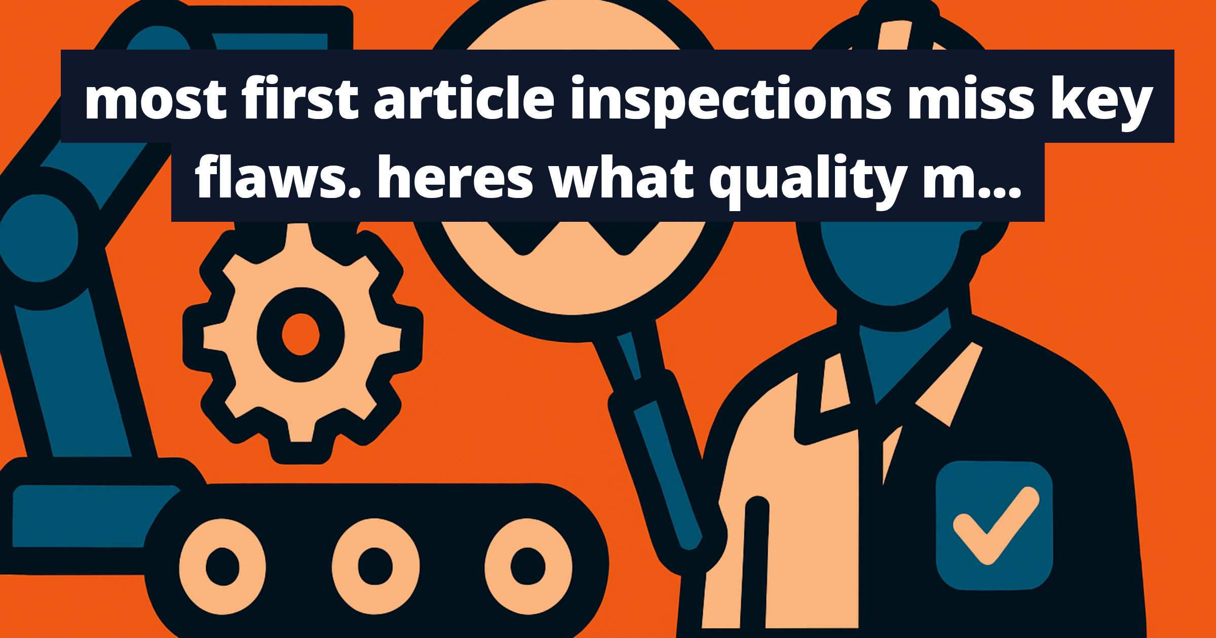 most first article inspections miss key flaws. heres what quality managers do instead