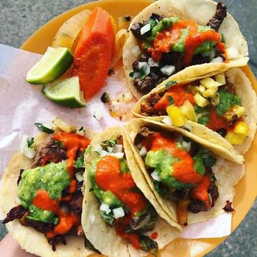 An assortment of tacos