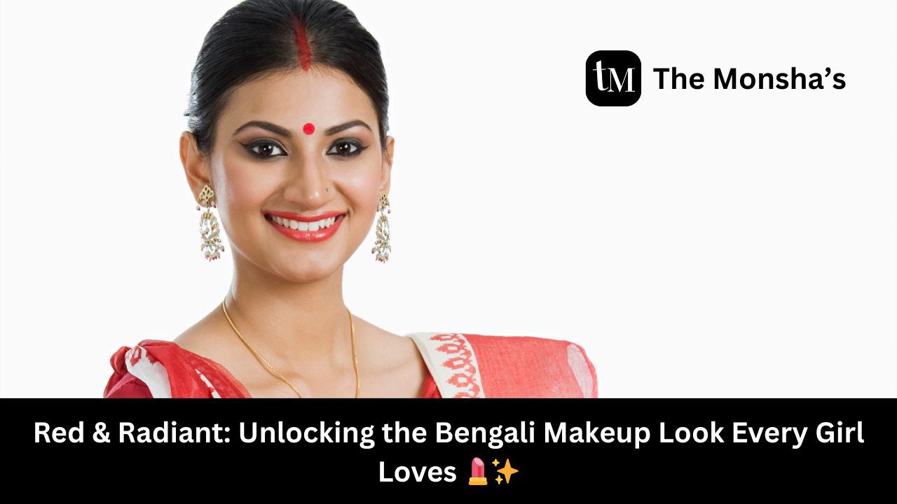 Red & Radiant: Unlocking the Bengali Makeup Look Every Girl Loves 💄✨