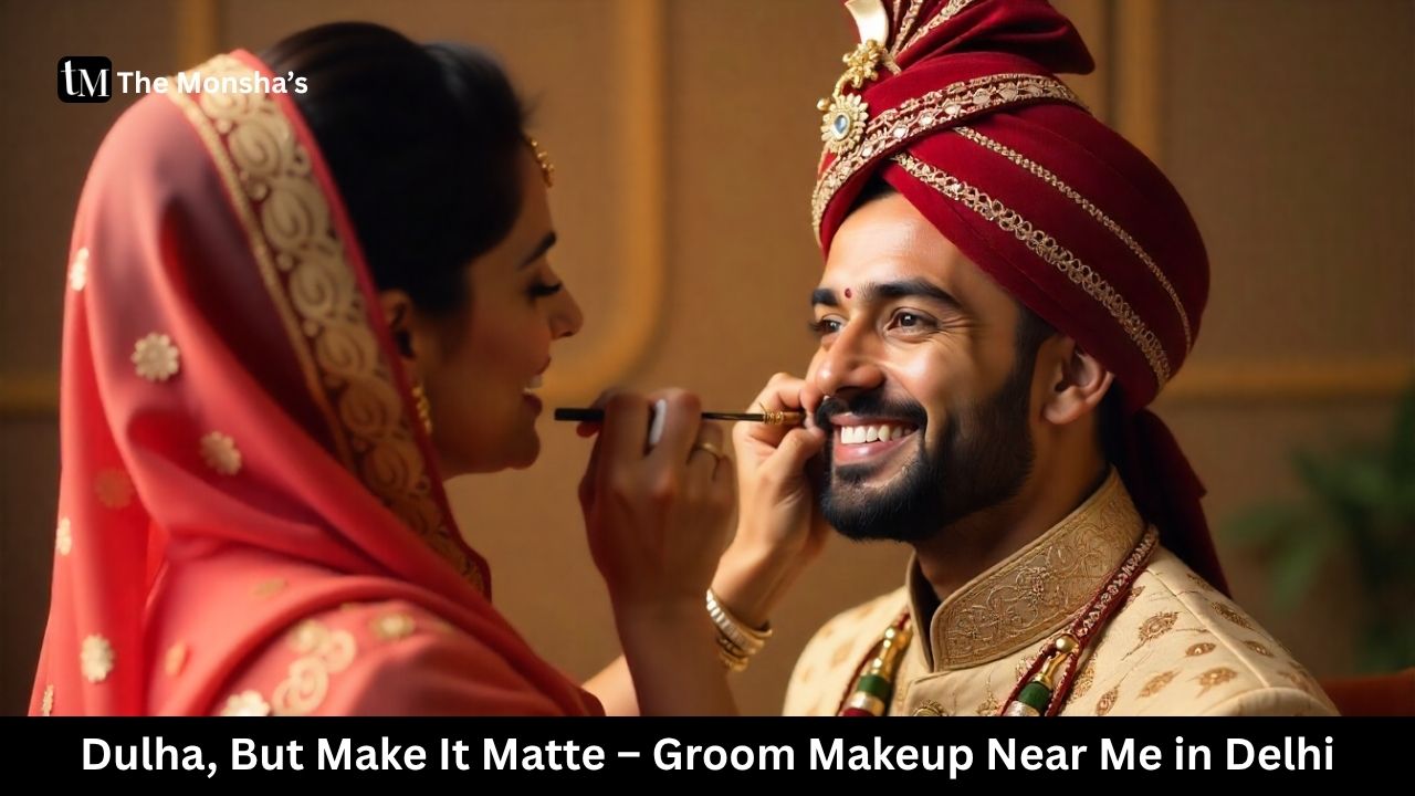 Dulha, But Make It Matte – Groom Makeup Near Me in Delhi