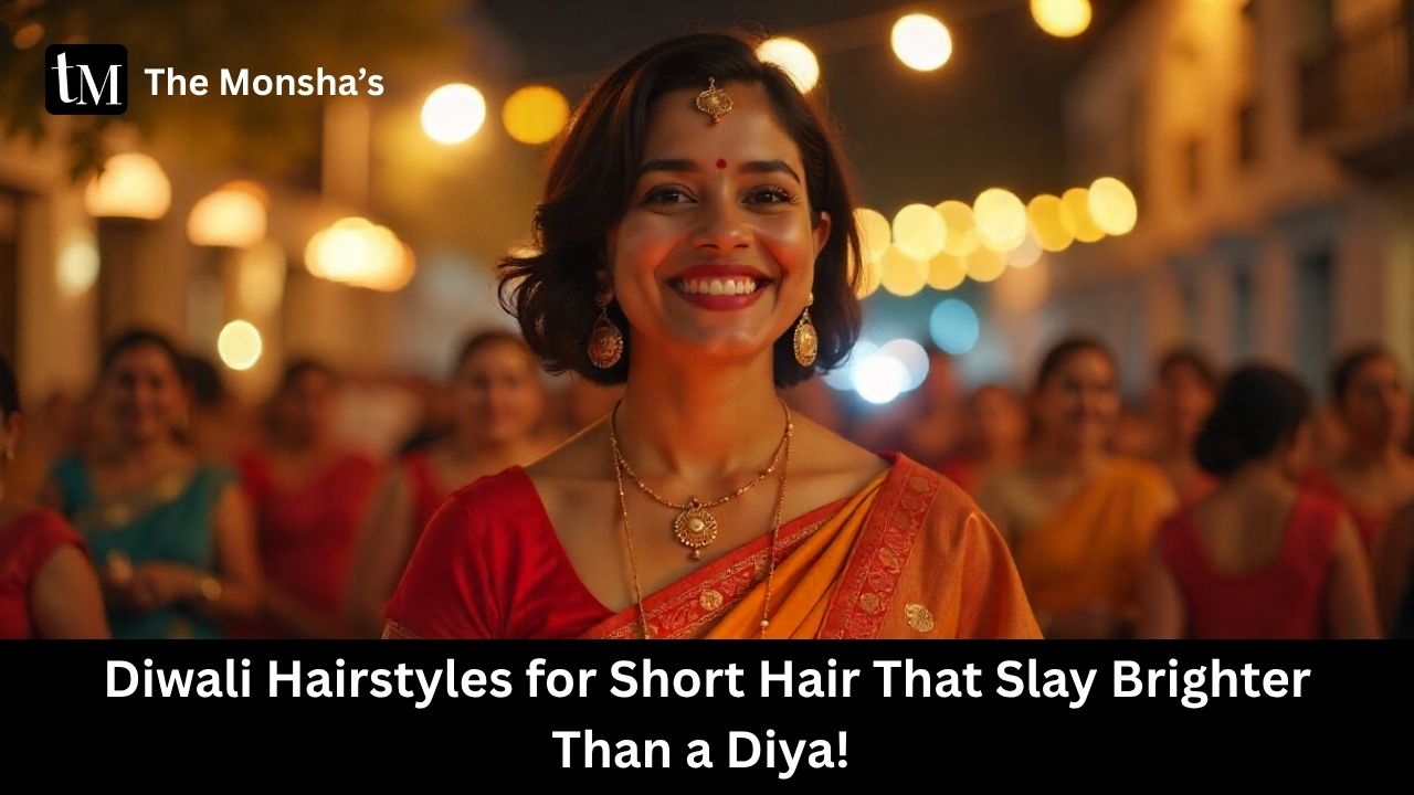 Short Hair, Big Sparkle ✨ Diwali Hairstyles for Short Hair That Slay Brighter Than a Diya! 💫
