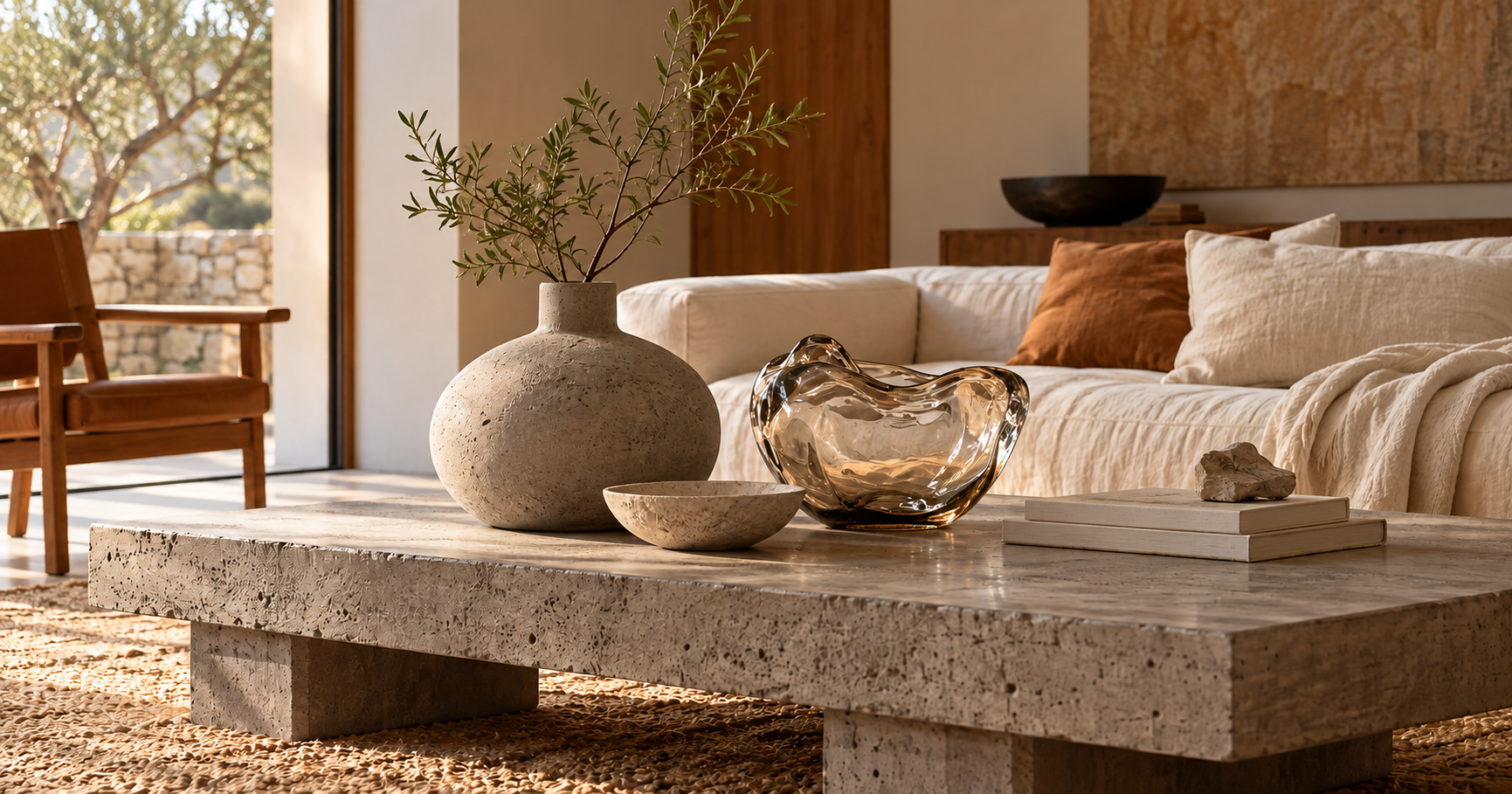 How to Style a Brutalist Object in a Soft, Lived-in Room