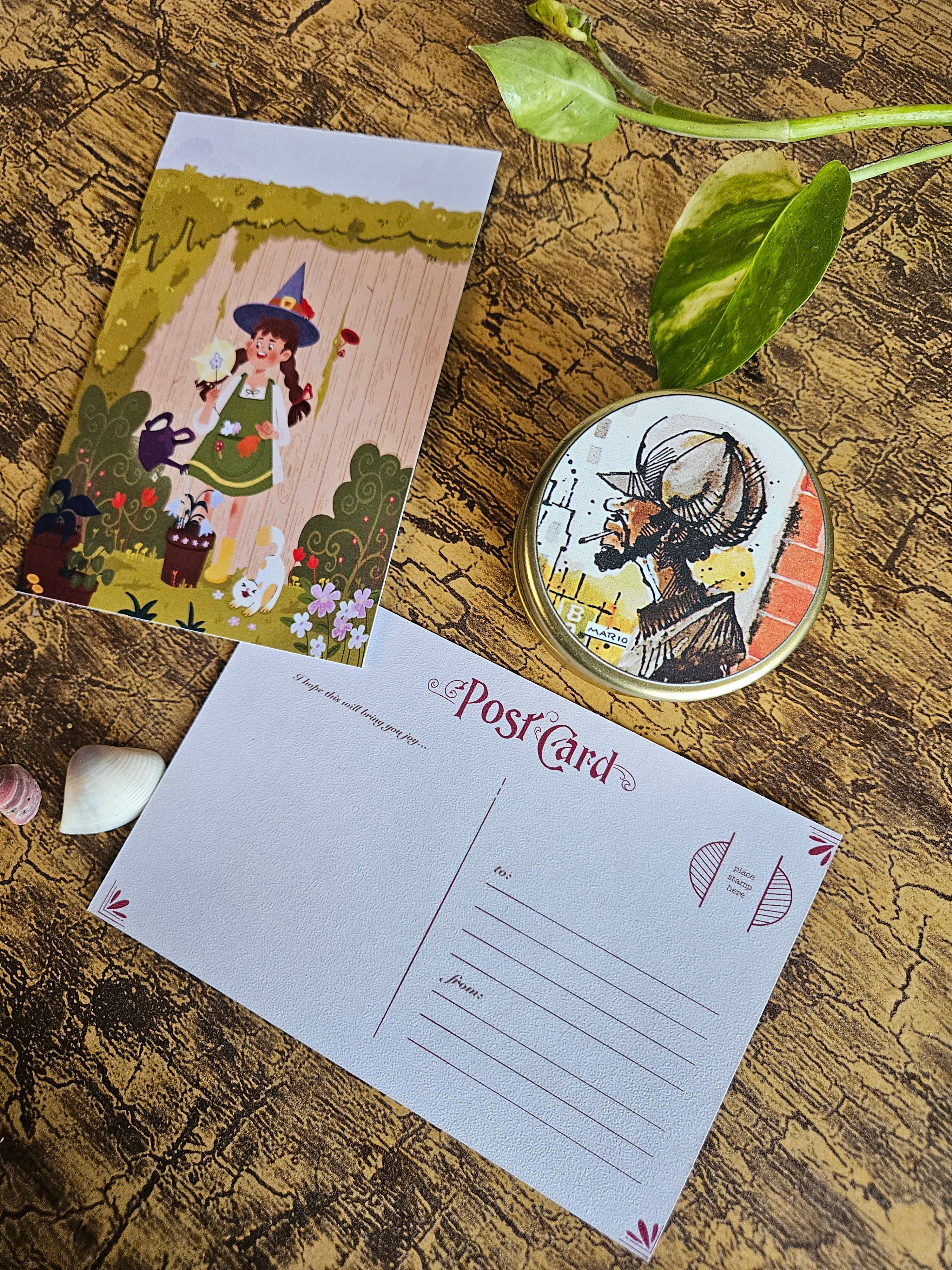 Little Witch Garden Postcard  - View 2