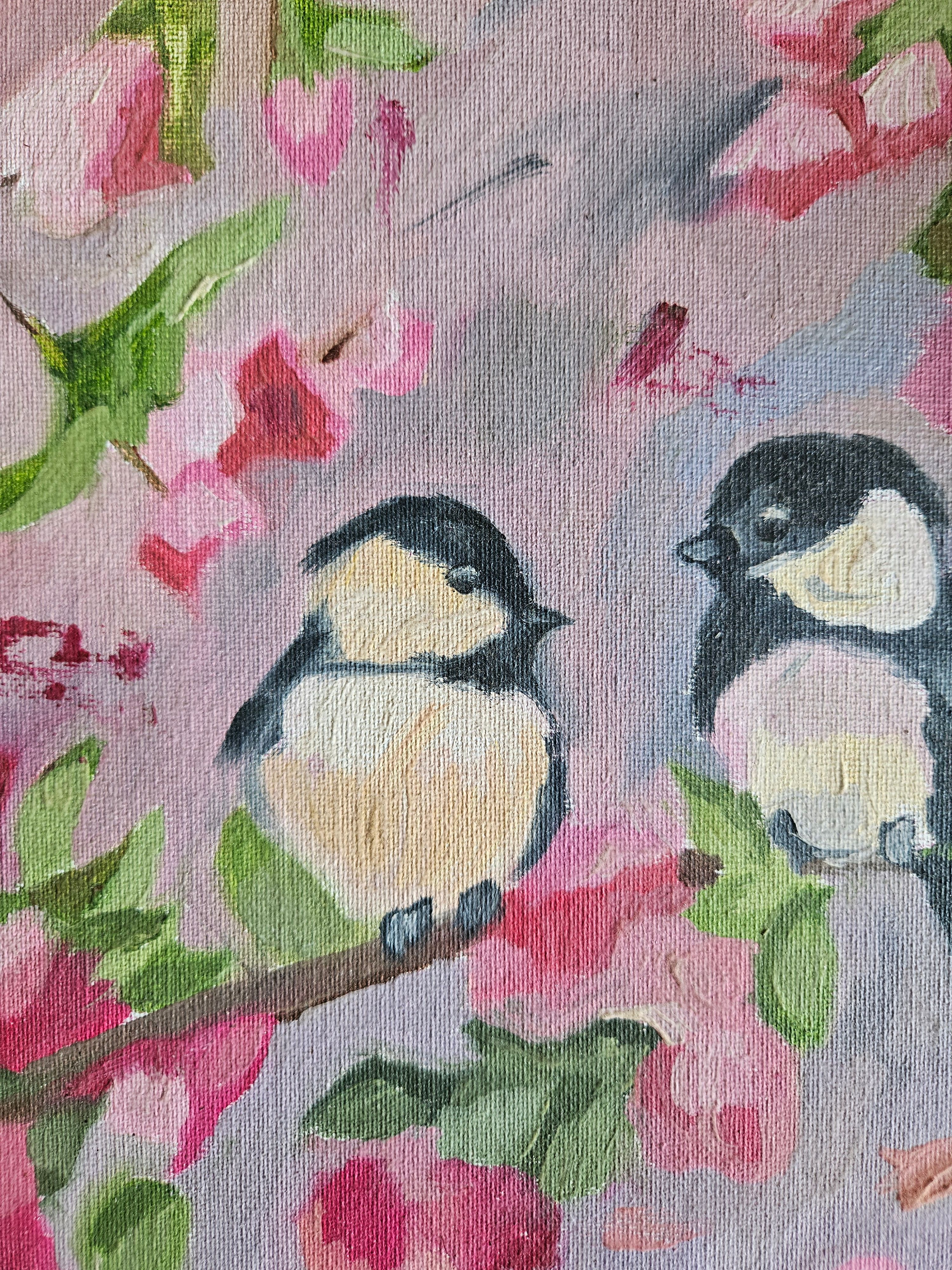 Songbird in Bloom Painting - View 3