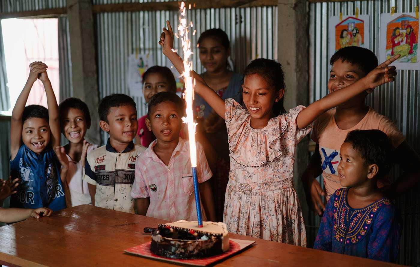Rumana, a 9 year old girl in Bangladesh, celebrates Christmas
