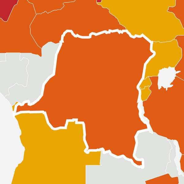 Congo DR (DRC) Map