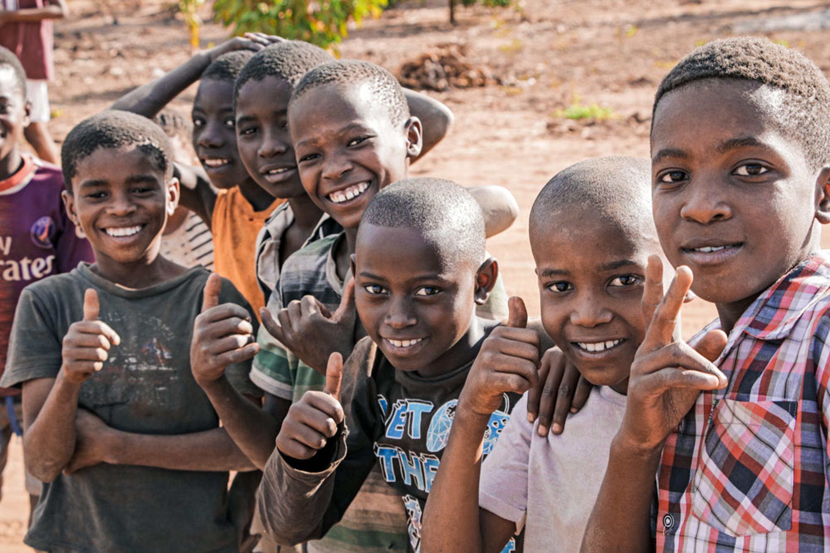 Group of boys in northern Mozambique