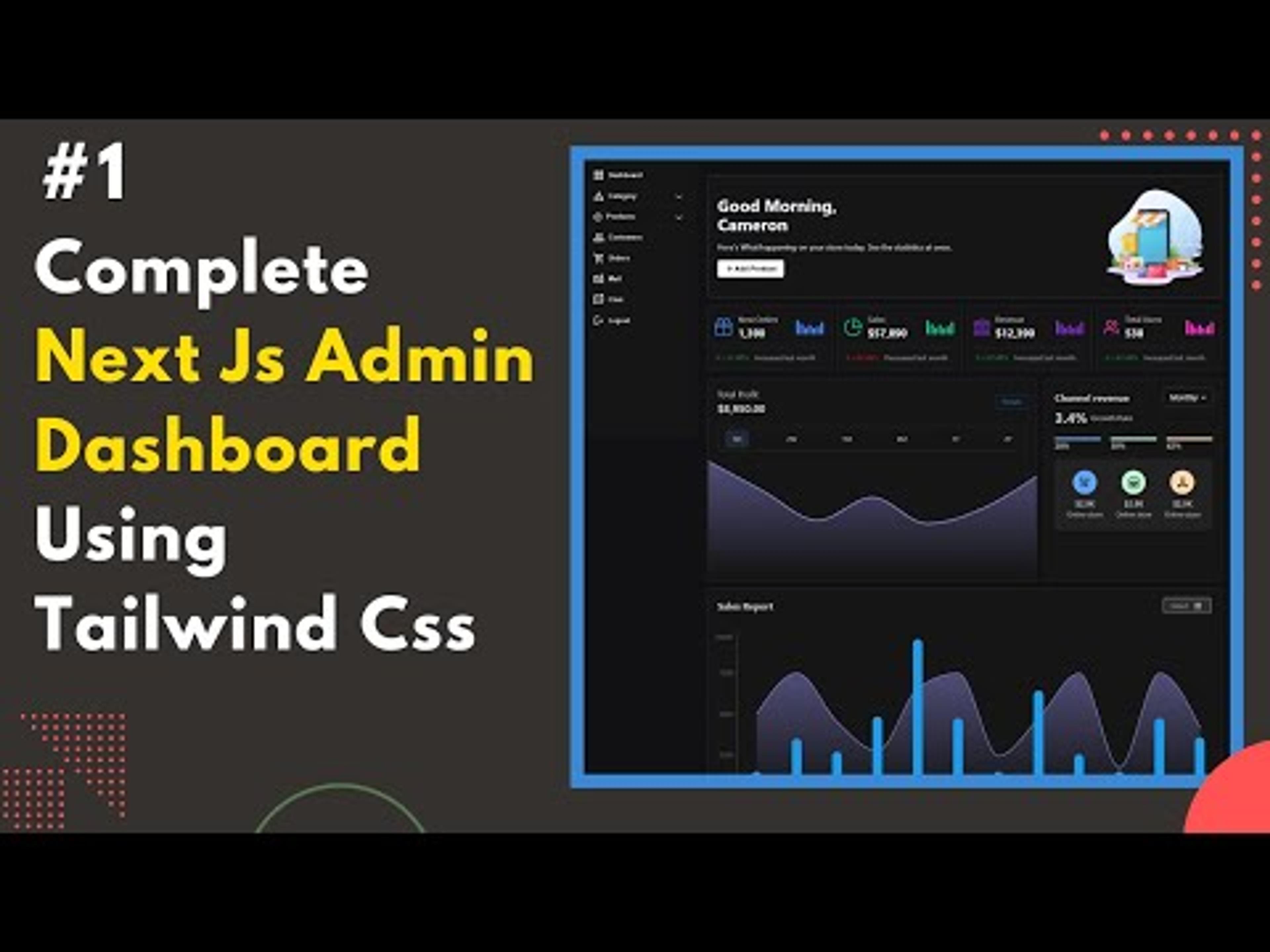 Next Js Dashboard Tutorial | Responsive Next Js Admin Dashboard with Tailwind Css & Material UI