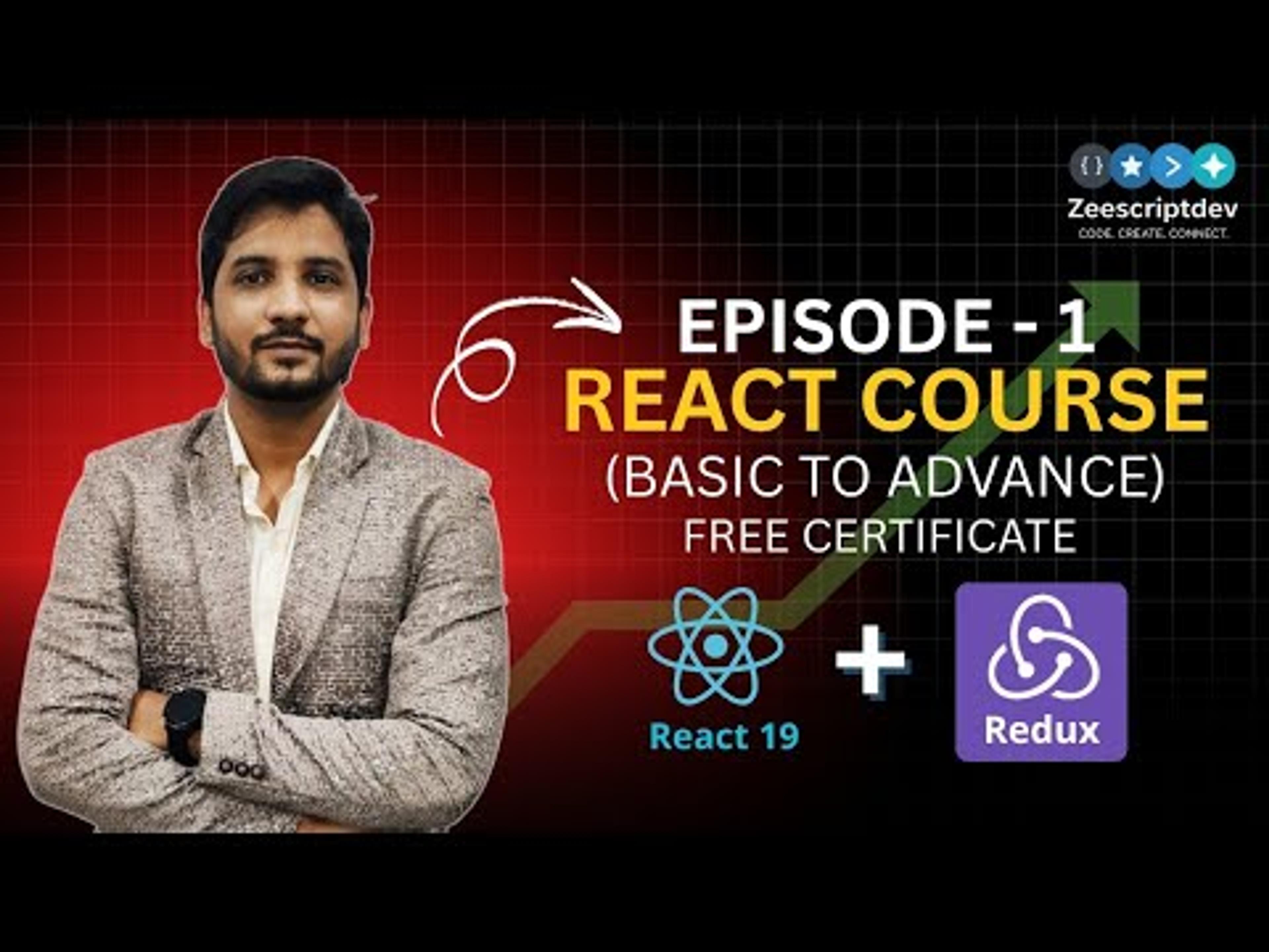React full course in hindi 2025 – Simple Beginner to Advanced with Projects | Free React Tutorial | Free Certification + Boilerplate Code