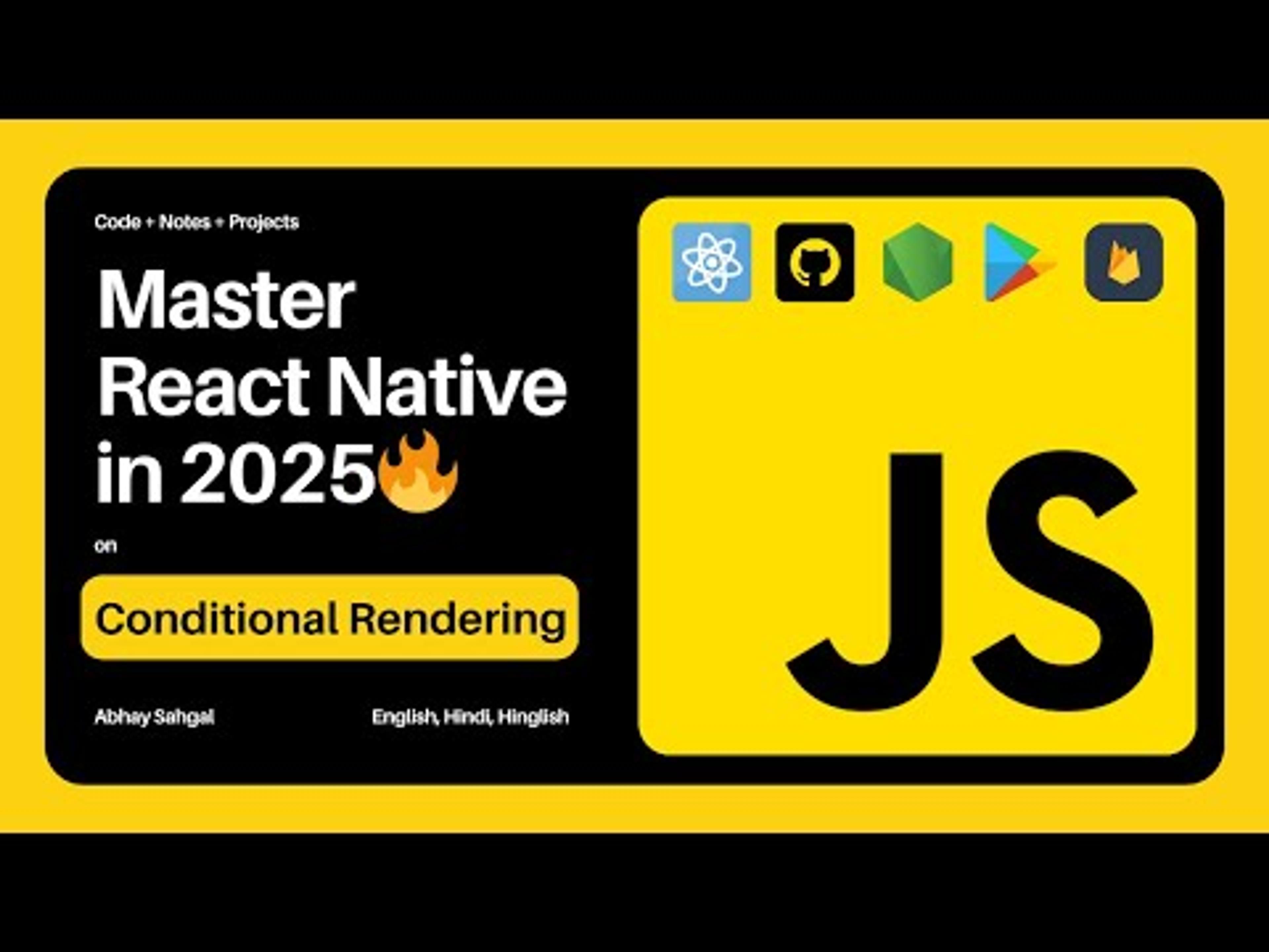 React Native Full Course 2025