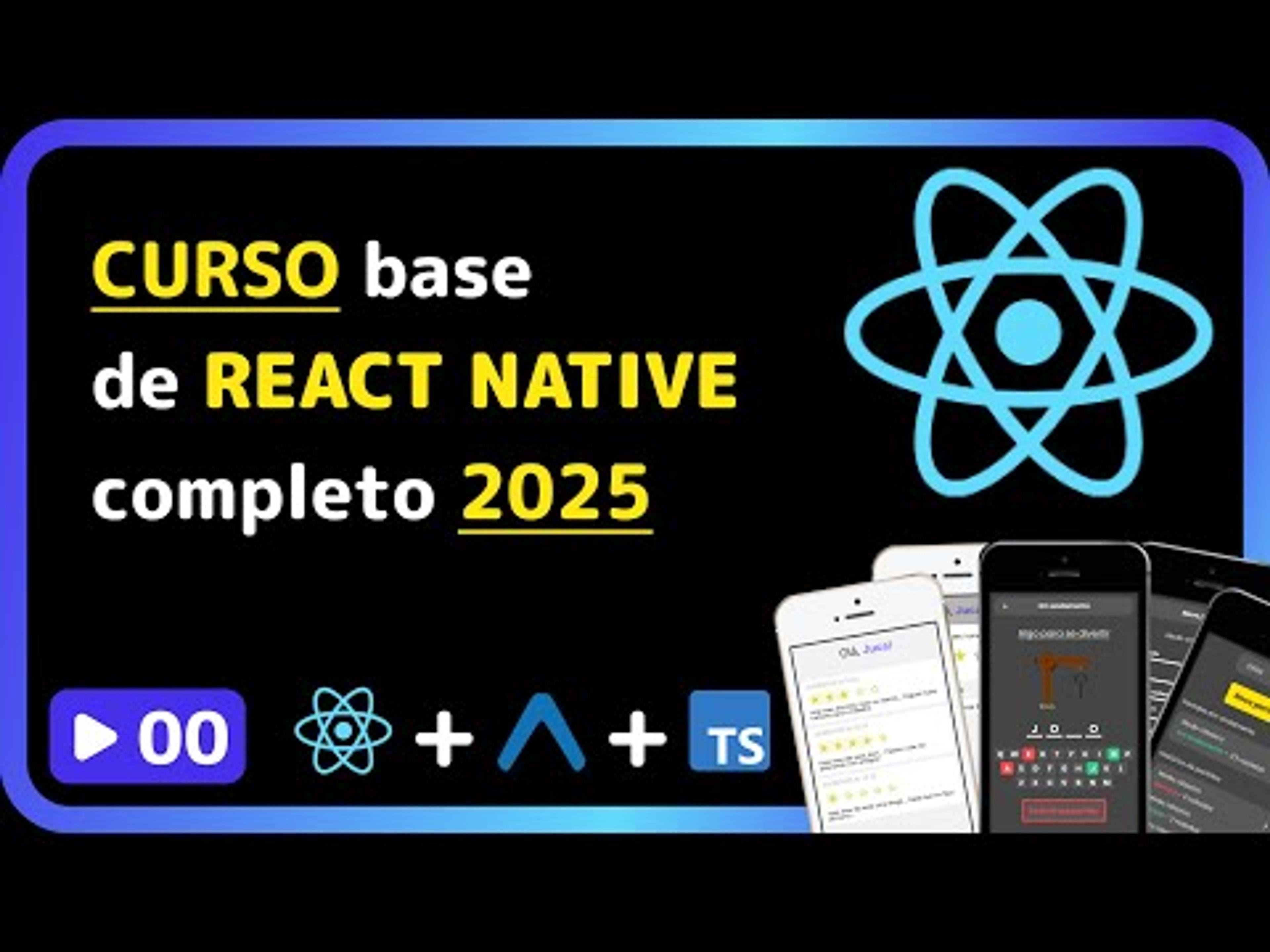📱Curso base de React Native 2025 - React Native Completo: +78 Aulas do Zero à DOIS apps prontos