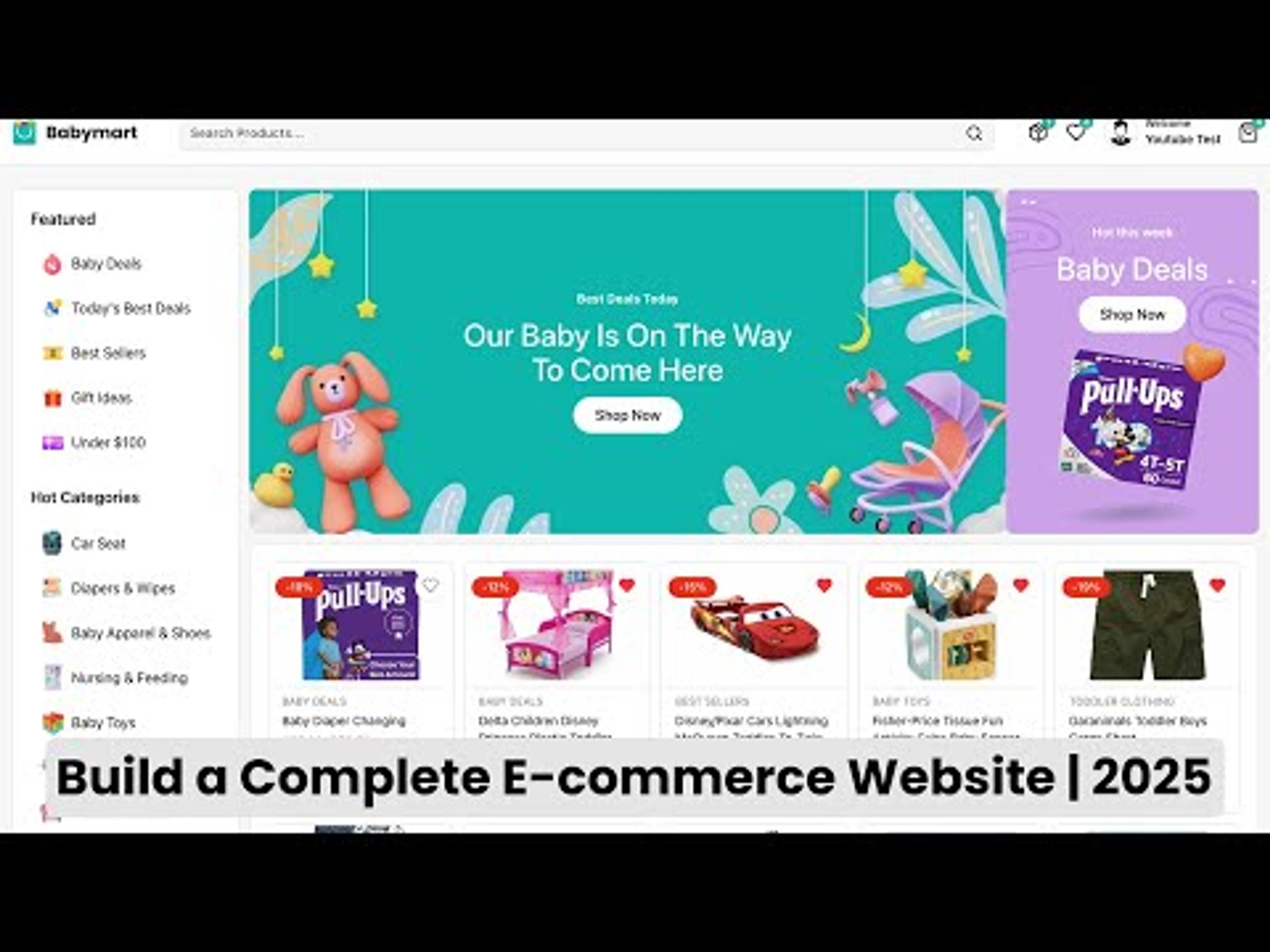 Complete Babymart E-commerce Website Tutorial | Full Stack Development 2025