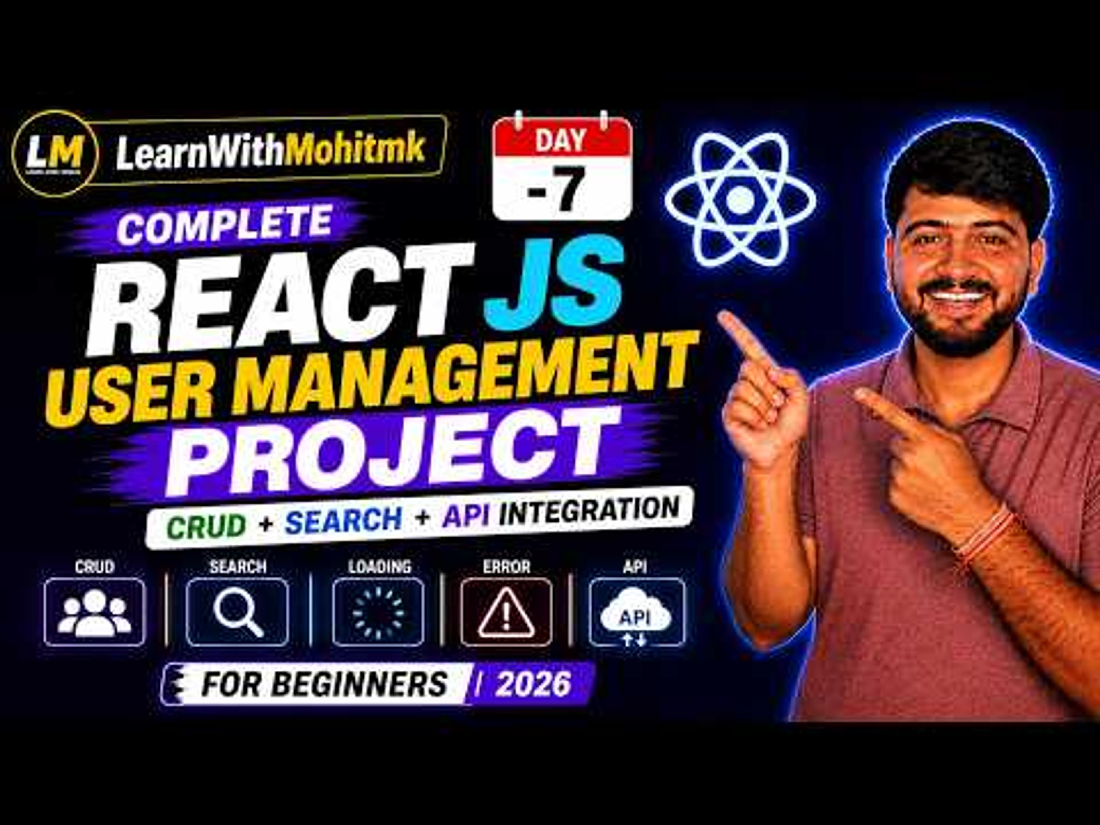 🚀 React JS Full Course 2026 | Learn With MohitMk