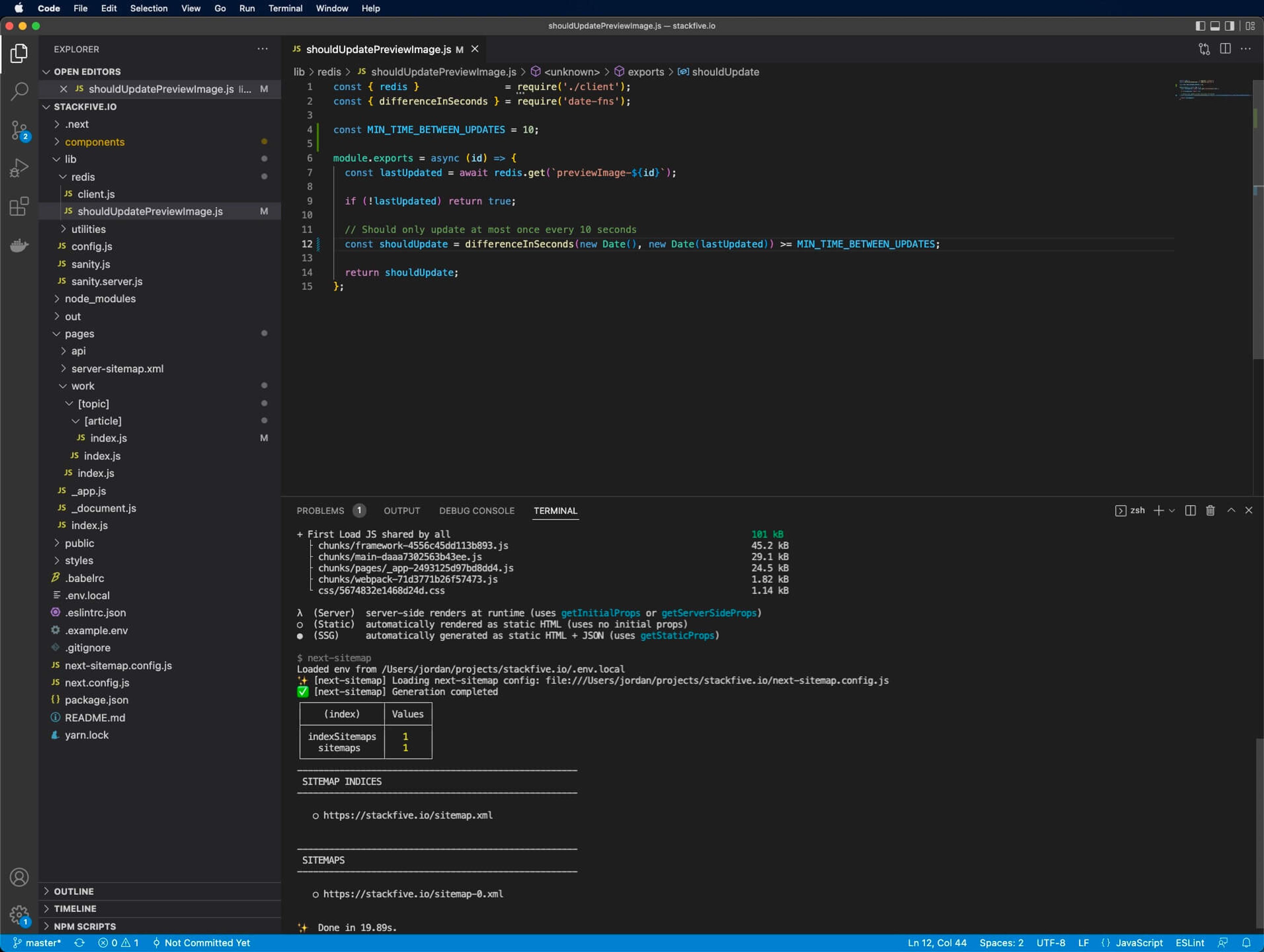 Incremental Static Regeneration Code Example