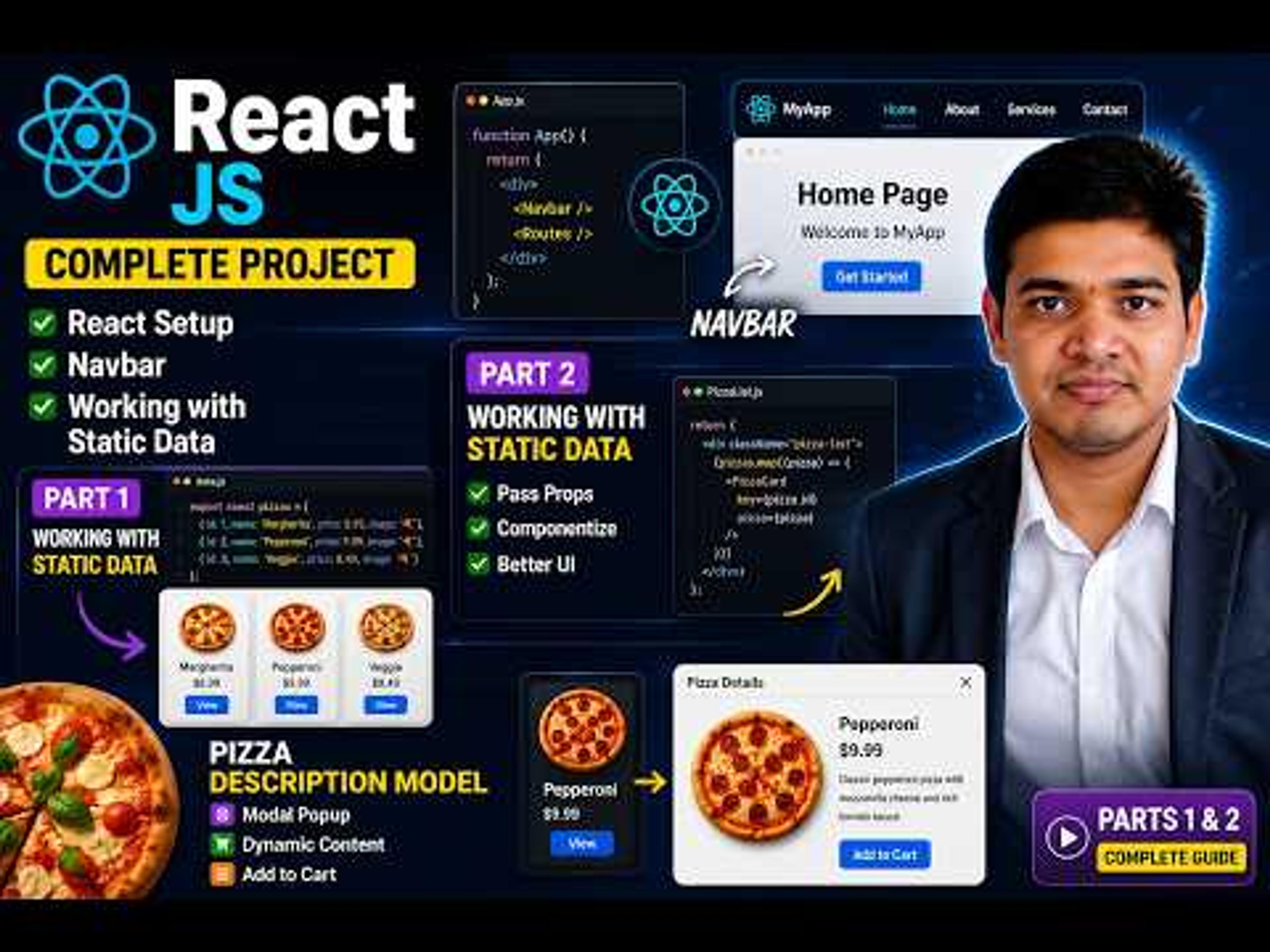 MERN Stack Full Course | Build a Pizza Delivery App with React, Redux, Node.js, Express & MongoDB