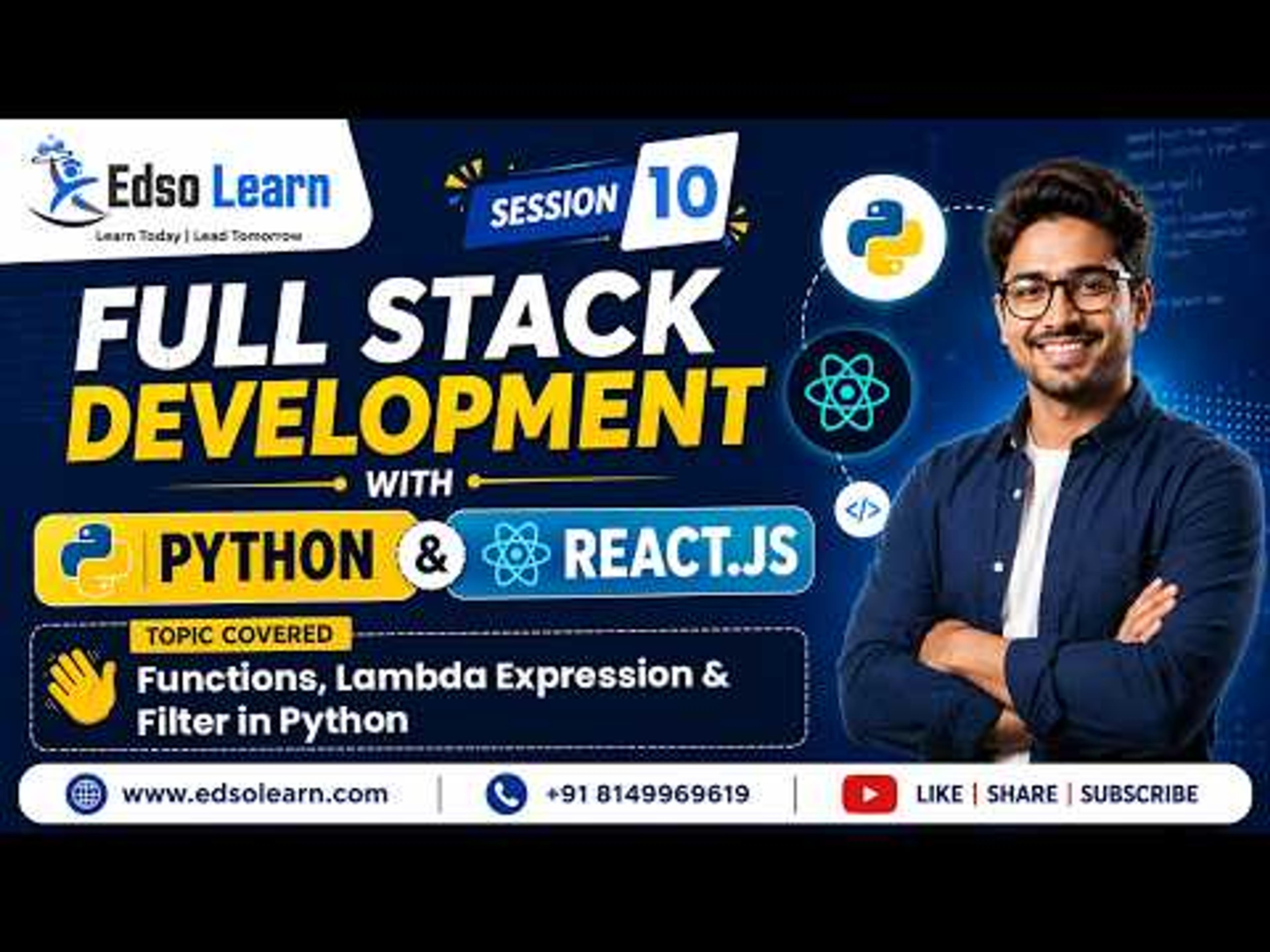 Full Stack Development Course 2026 | Python + React.js | Complete Roadmap for Beginners | Edso Learn
